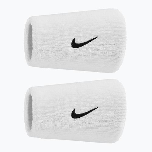 Potítka na zápěstí Nike Swoosh Classic Doublewide Wristbands 2 ks white/black