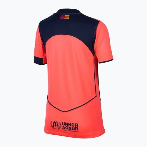 Dětský fotbalový dres Nike FC Barcelona 2025/26 Stadium Third Jr bright mango/midnight navy/midnight navy