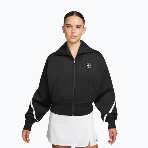 Dámská tenisová mikina Nike Advantage Dri-Fit FZ black/white