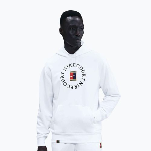 Pánská tenisová mikina Nike Court Dri-Fit Heritage French Terry Hoodie white/black