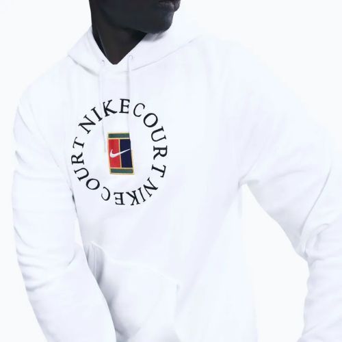 Pánská tenisová mikina Nike Court Dri-Fit Heritage French Terry Hoodie white/black