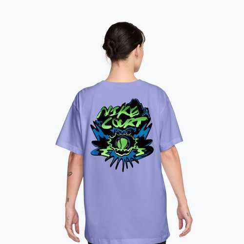 Dámské tenisové tričko Nike Slam Dri-Fit light thistle