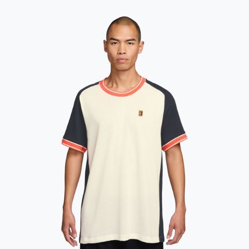 Pánské tenisové tričko Nike Court Heritage sail/dark obsidian