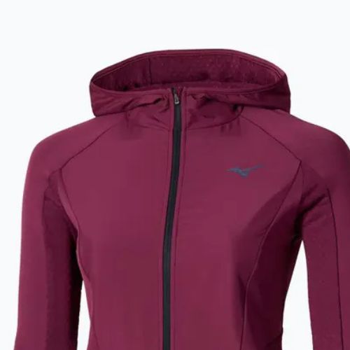Dámská běžecká bunda Mizuno Active Warm Hybrid Full Zip Hooded dark purple