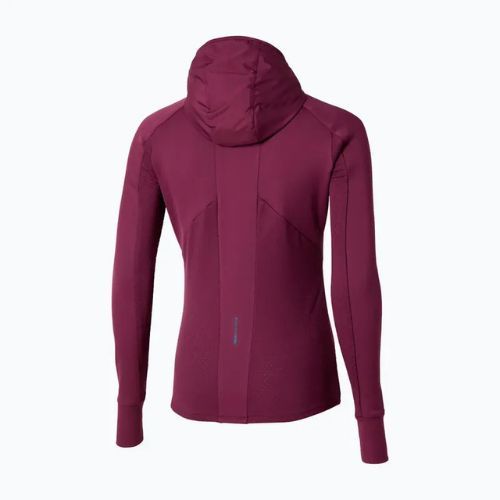 Dámská běžecká bunda Mizuno Active Warm Hybrid Full Zip Hooded dark purple