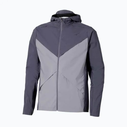 Pánská běžecká bunda Mizuno Tech Thermal Charge Hooded quiksilver