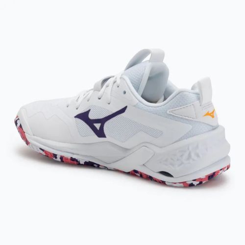 Boty na házenou Mizuno Wav Stealth Neo 2 white/violet indigo/camellia rose
