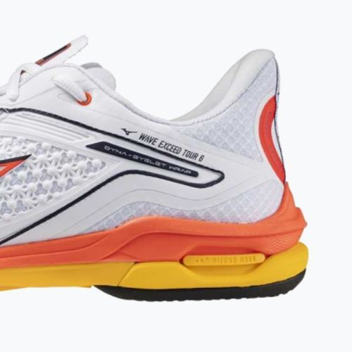 Pánské tenisové boty Mizuno Wave Exceed Tour 6 AC white/fiery coral 2/citrus