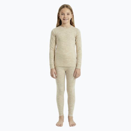 Dětská sada termoprádla WOOLCANO Merino SET0683 beige