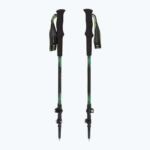 Trekové hole KADVA Torre adjustable carbon green