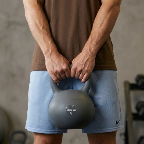 Měkký kettlebell XTREXO 10 kg grey