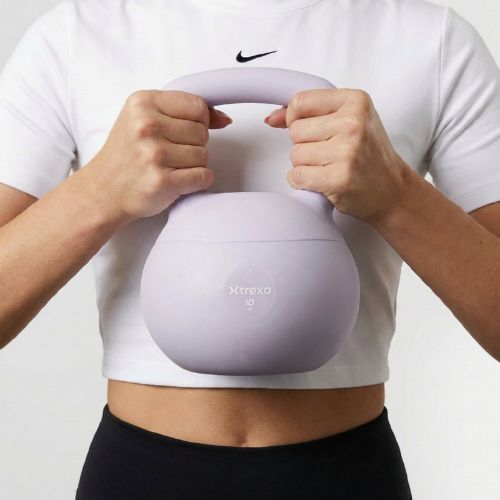 Měkký kettlebell XTREXO 10 kg purple