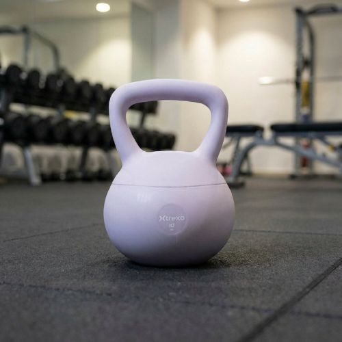 Měkký kettlebell XTREXO 10 kg purple