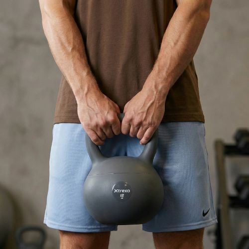 Kettlebell SOFT XTREXO 12 kg šedý