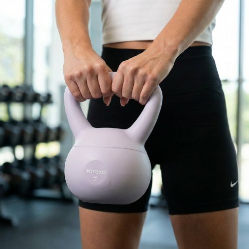 Kettlebell SOFT XTREXO 4 kg fialový