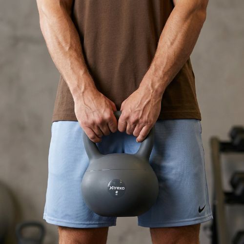Měkký kettlebell XTREXO 4 kg grey