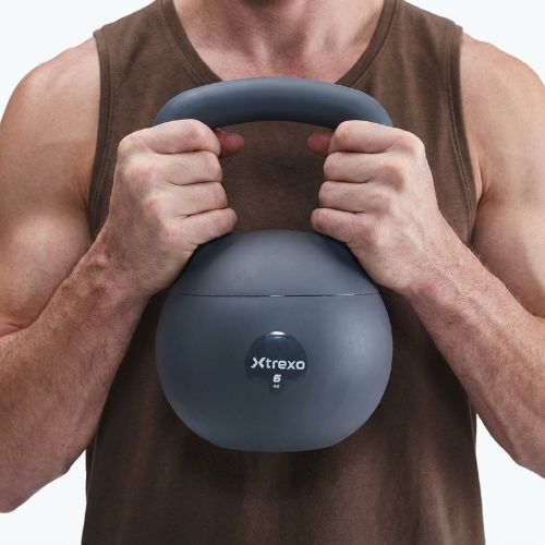 Měkký kettlebell XTREXO 4 kg grey