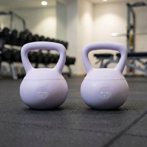 Měkký kettlebell XTREXO 6 kg purple