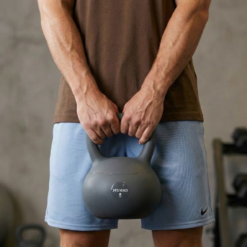Měkký kettlebell XTREXO 8 kg grey