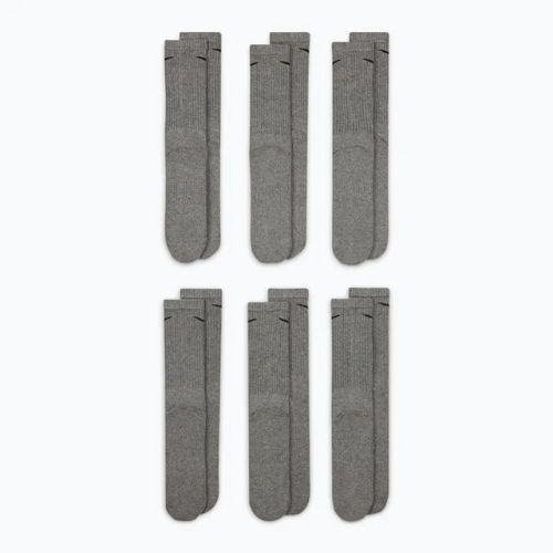 Ponožky Nike Everyday Cushioned 6 párů carbon heather/black