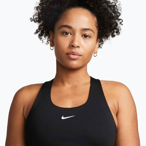 Dámská podprsenka Nike Swoosh Medium Support Bra black/black/white