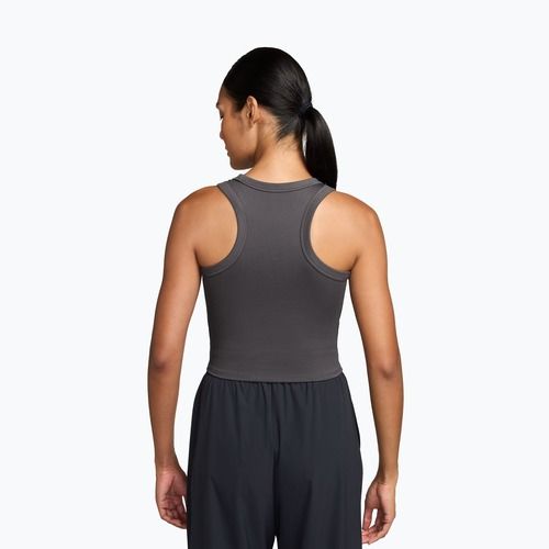 Dámské tílko Nike One Fitted Dri-Fit Cropped Tank thunder grey/white