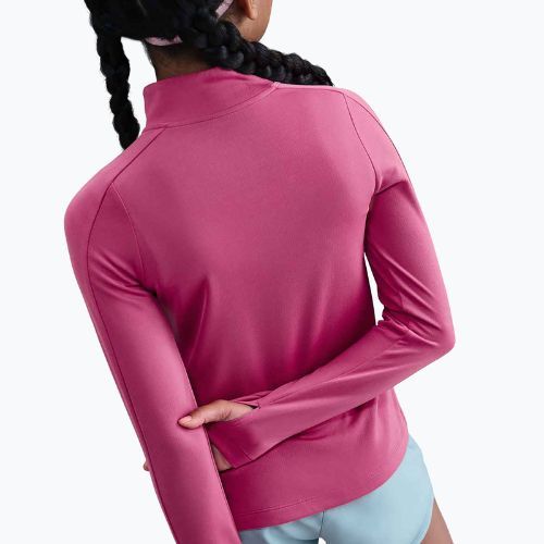 Dětské tréninkové tričko Longsleeve Nike Dri-Fit 1/4 Zip sweet beet/white
