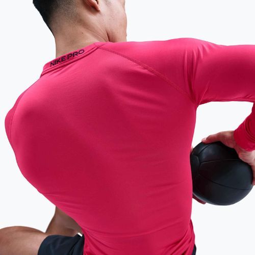 Pánský tréninkové tričko Longsleeve Nike Pro Dri-Fit Tight Fitness rush pink/black