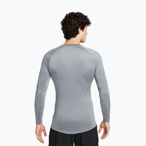 Pánské tréninkové tričko Longsleeve Nike Pro Dri-Fit Tight Fitness smoke grey/black