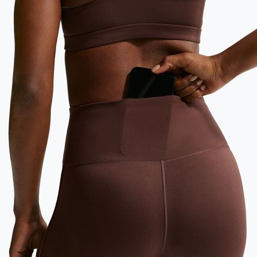 Dámské legíny Nike One High-Waisted Seamless light chocolate