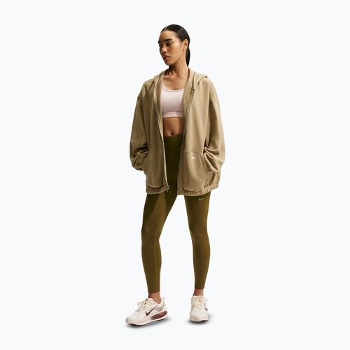 Dámské běžecké legíny Nike Tempo High-Waisted 7/8 Olive Flak