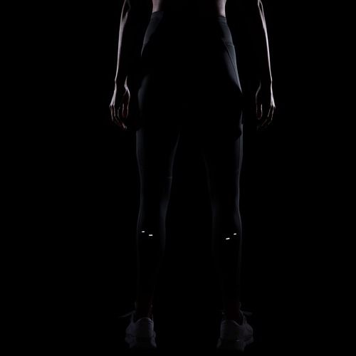 Dámské běžecké legíny Nike Tempo Swoosh Run High-Waisted 7/8 black/white