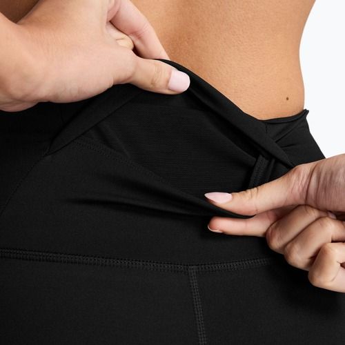 Dámské běžecké legíny Nike Tempo Swoosh Run High-Waisted 7/8 black/white