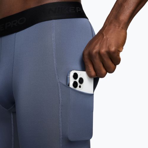 Pánské tréninkové legíny Nike Pro Dri-Fit Tight Fitness diffused blue/black