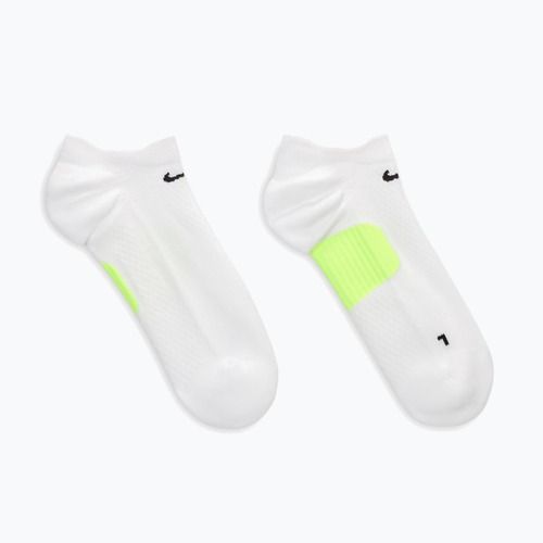 Ponožky Nike Running Midweight No-Show white/volt/black