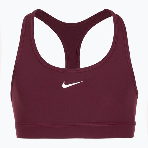 Dívčí sportovní podprsenka Nike Swoosh burgundy/white