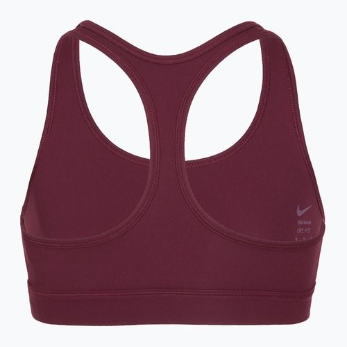 Dívčí sportovní podprsenka Nike Swoosh burgundy/white