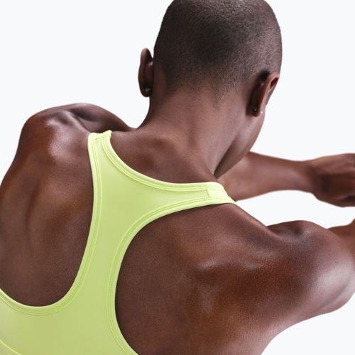 Sportovní podprsenka Nike Swoosh Medium Support light lemon twist/stone mauve/white