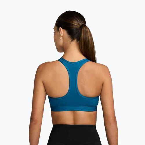 Sportovní podprsenka Nike Swoosh Medium Support green abyss/white