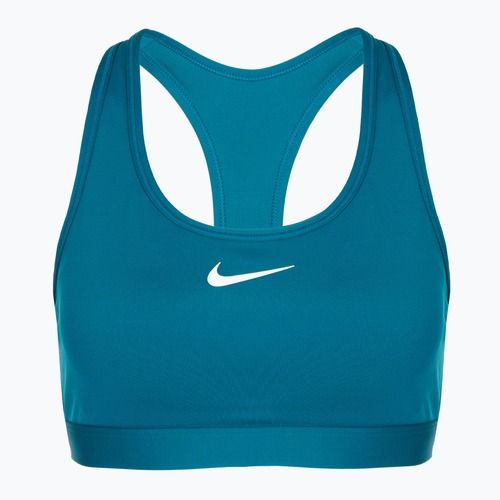 Sportovní podprsenka Nike Swoosh Medium Support green abyss/white