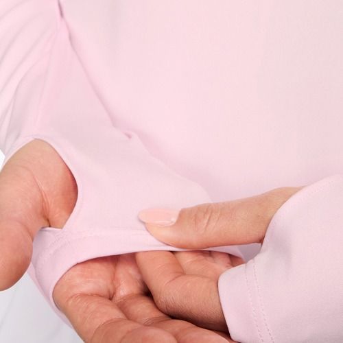 Dámské běžecké tričko s dlouhým rukávem Nike Tempo Swoosh Run Dri-Fit 1/4-Zip pink foam/white