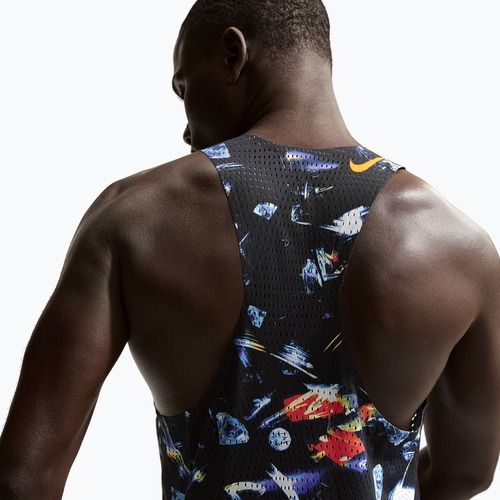 Pánské běžecké tílko Nike AeroSwift Dri-Fit ADV Singlet black/laser orange