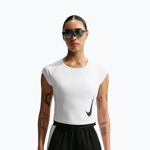 Dámské běžecké tričko Nike Swoosh Run Dri-Fit white/photon dust/black