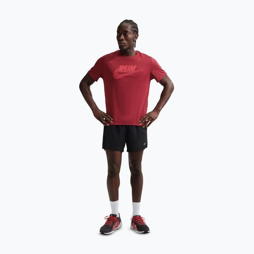 Pánské běžecké tričko Nike Miler Dri-Fit UV team crimson/light crimson