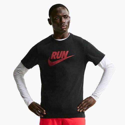 Pánské tričko Nike Dri-Fit Running black/team crimson