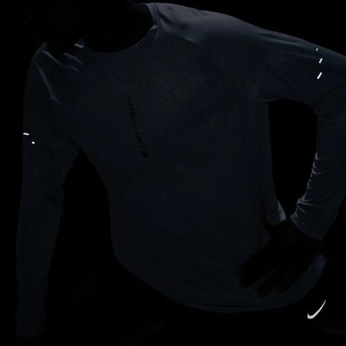 Pánské běžecké triko Longsleeve Nike Stride Dri-Fit ADV light smoke grey