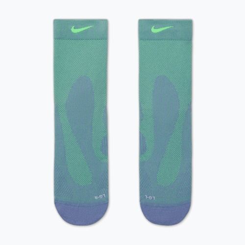 Ponožky Nike Running Lightweight Micro Crew iron purple/voltage green/voltage green