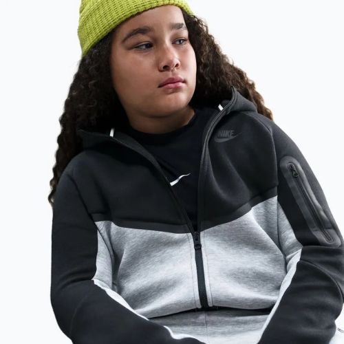 Dětská mikina Nike Sportswear Tech Fleece Full-Zip dark grey heather/black/black/black