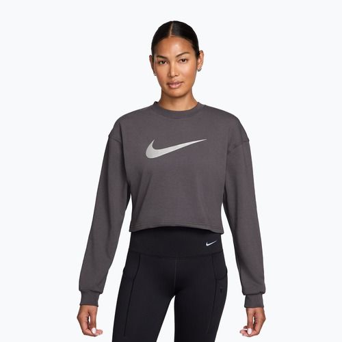 Dámská tréninková mikina Nike Pro Dri-Fit Crew Neck thunder grey/metallic silver/white