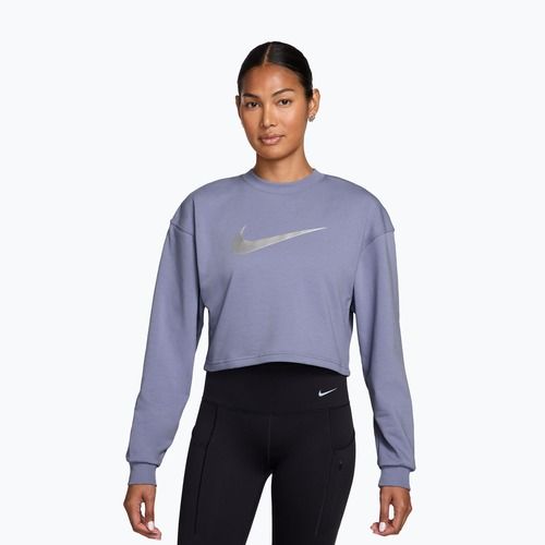 Dámská tréninková mikina Nike Pro Dri-Fit Crew Neck iron purple/metallic silver/white